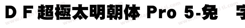 ＤＦ超極太明朝体 Pro 5字体转换